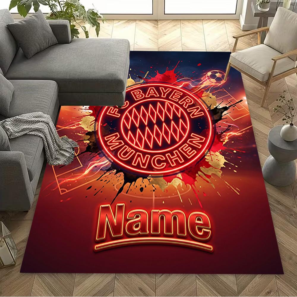 Bayern Munich Crest Area Rug Design for Decorate Room Dormitory Hallway Foyer Anti-slip Rug Decorate Offices Perfect Gift for Friends & Family