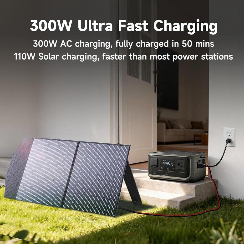 ALLPOWERS VOLIX P300 Portable Power Station, LiFePO4 Battery 256Wh