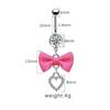 Gaibei Aesthetic Heart-shaped Bow Navel Ring - European, American, Japanese, Korean Styles, Navel Stud Piercing.