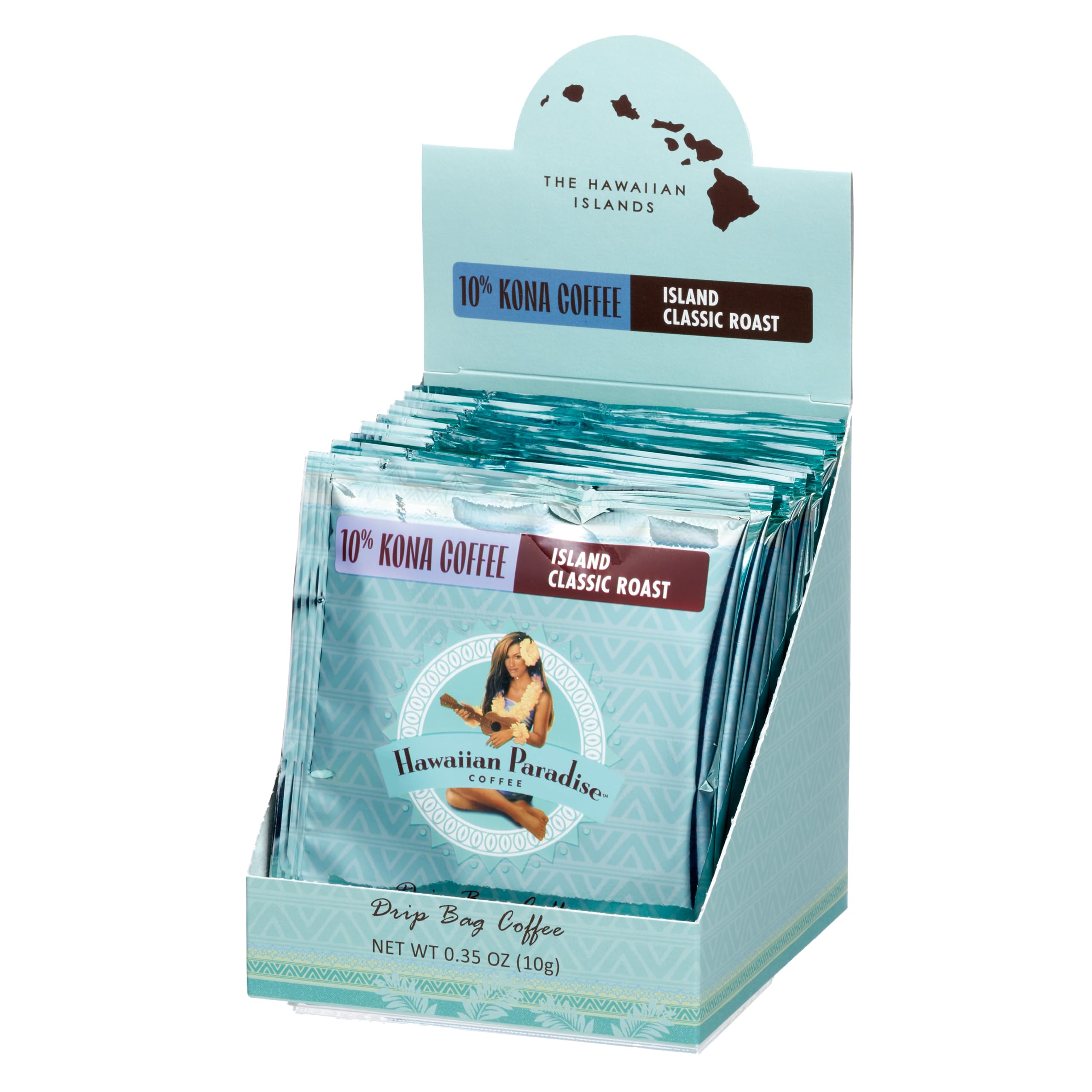 

Кофе Hawaiian Paradise Coffee Kona Island Classic Roast Drip Bag x 10% (10г 10п) (2)