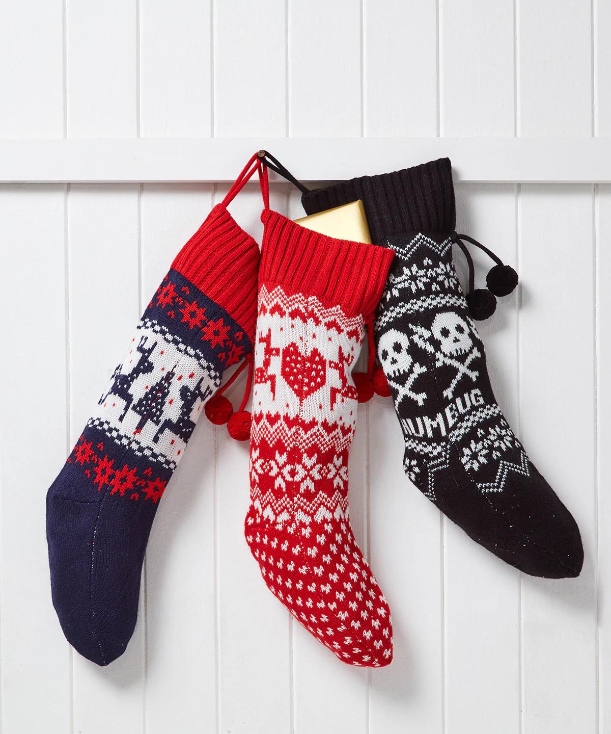 Knitted Christmas stocking 3D XL