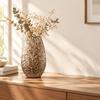 Botanical Vase Elegant Embossed Decorative Textured for Dining Table Centerpiece, Living Room