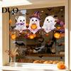 Seasonal Party Supplies Halloween Ghost Glass Sticker, Cartoon Static Window Cling for Accessories Parties, Waterproof Decoration Decal