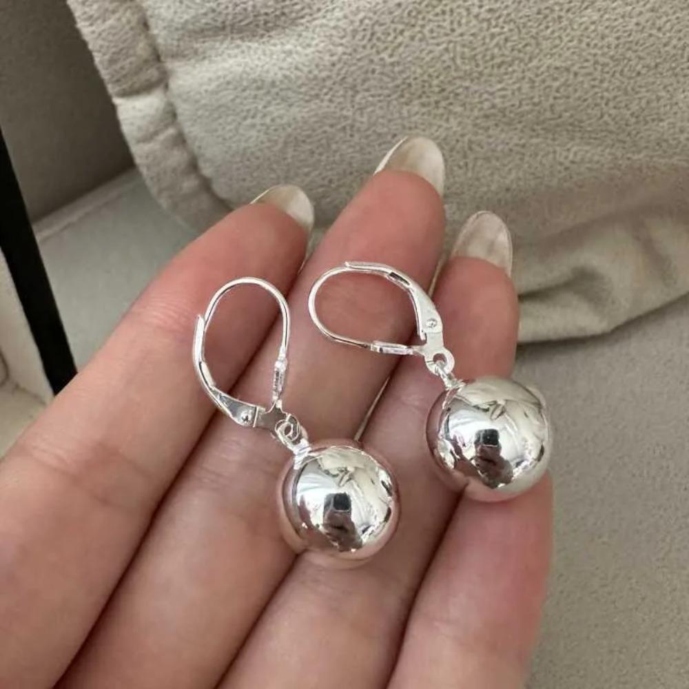 925 Silver Earrings Gold Color Ball for Women Sexy Fashion Jewelry Gift Party Wedding Trendy Pendientes