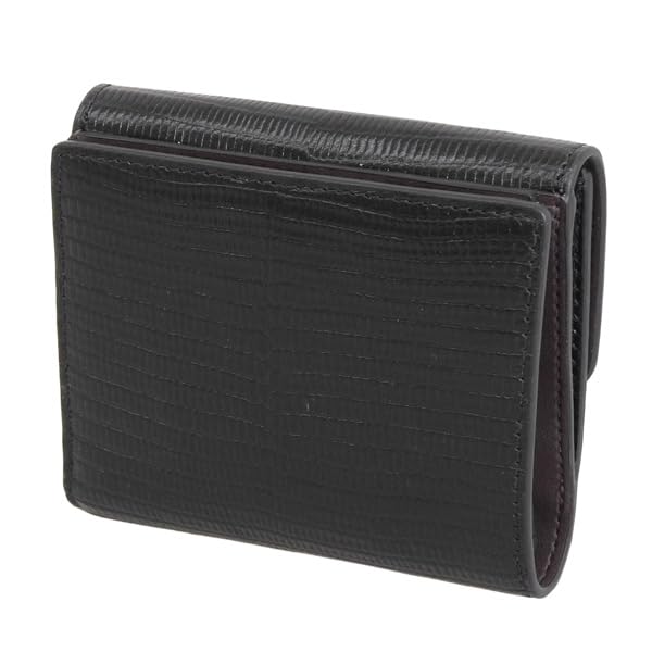Lommebok Bifold Sammenleggbar Lommebok Kompakt Outlet Merke Lær Eliza Liten Lommebok Øglepreget Lær CR395 [Coach] Dame (SVART/Svart) [Punkt]
