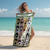 Beach Towel with Demon Slayer characters1 Pattern - soft,absorbent,machine washable Lightweight&Modern,swimming,Travel Essentials