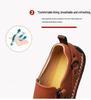 Men's Autumn Casual Leather Slip-On Shoes, Large Size, Soft Sole, Non-Slip, Hand-Stitched, Side Zipper