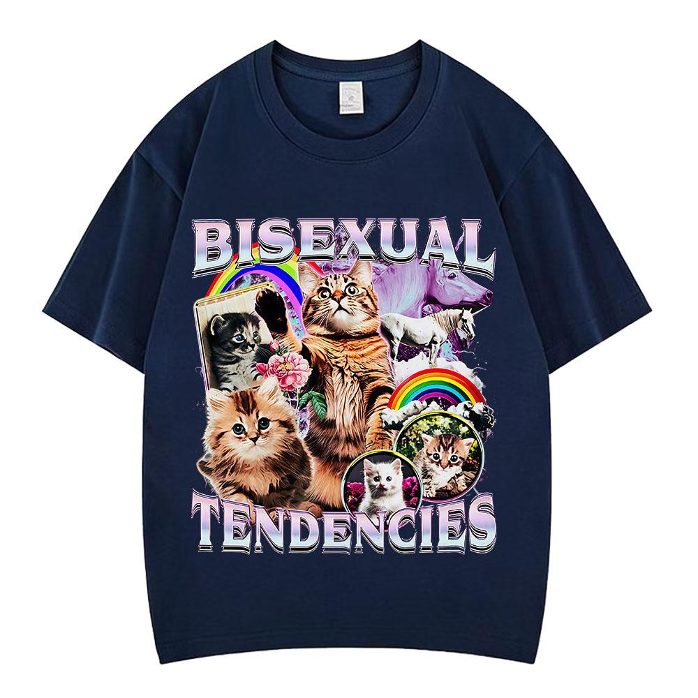 Funny Cat Meme T Shirts Unisexs Unisex Casual Aesthetics Cotton T Shirts Fashion Harajuku Oversized Short Sleeve Loose Tshirts