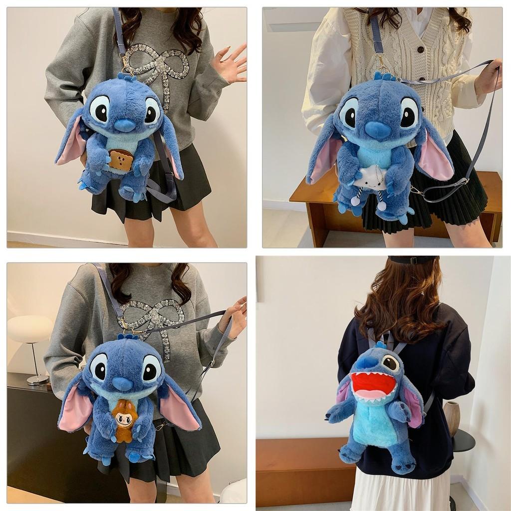 Lilo Stitch Plys Tegneserie Rygsæk Til Piger Med Lynlås Og Lomme Til Afslappet Rejse