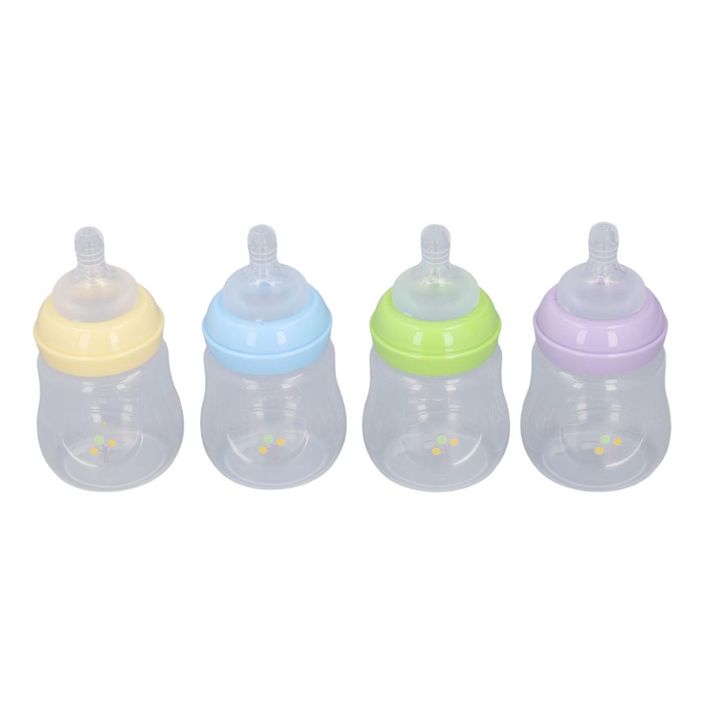 Baby Bottle Gift Set Colorful 6 Oz PP Boys Girls Newborn Baby Bottle Set for Baby Shower