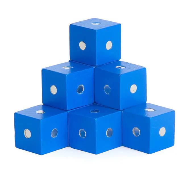

Montessori 2*2*2Cm Square Cube Rainbow Blocks Building Assembling Blocks Educational Wooden Toys For Kids