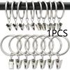 1-20pcs Curtain Rings with Clips Openable Drapery Metal Clip Rustproof Metal Hangers Ring for Windows Rods Decorative Drapery