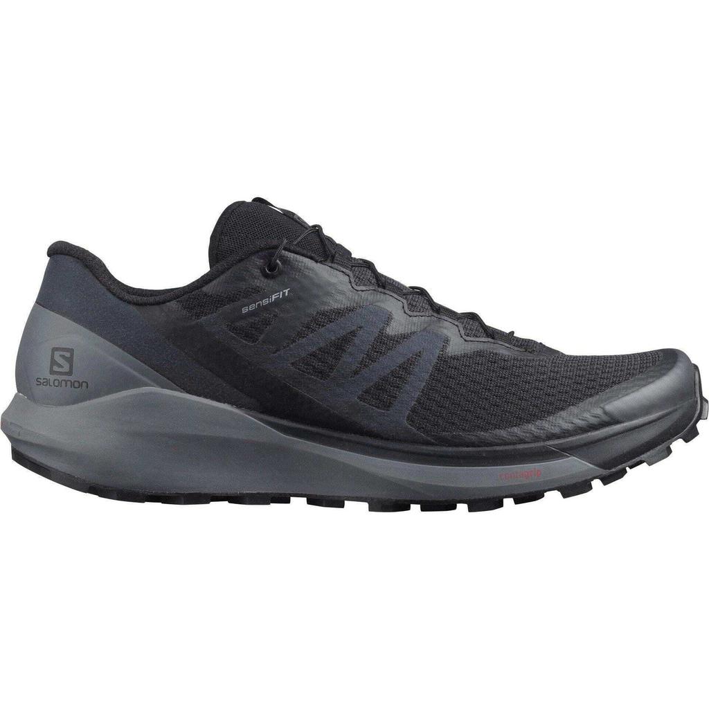 Salomon SENSE RIDE 4 Trail Running Shoes, Men's, Black/Quiet Shade/Ebony, Size 27.5 cm