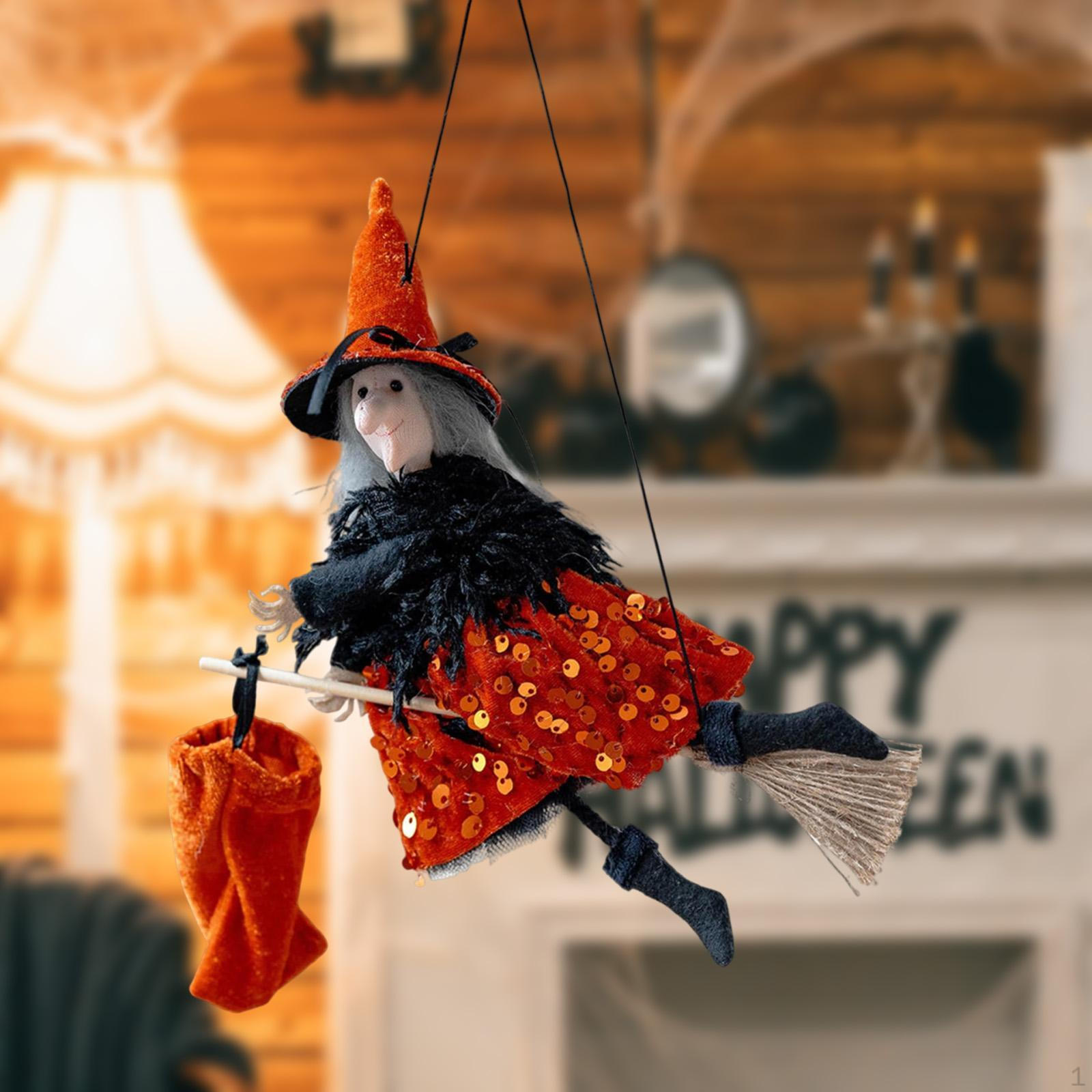 

Halloween Broomstick Flying Pendant, Living Room Wall Decoration оранжевый
