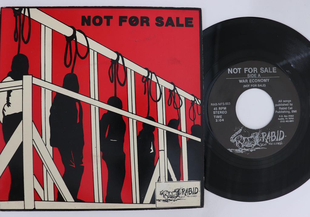 7inch Record NOT FOR SALE  A Few Dollars More RABNFS003 RABID CAT 1984 US Rock Used