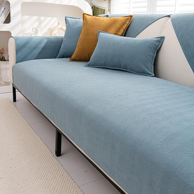 Universal Sofa Cover In Chenille Textures Non-Slip Couch Cover Towel Sofa Protective Mat For Living Room Decoration Sofa Cushion