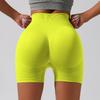 Sports Shorts European and American Peach Hip Lift Abdomen High Waist Solid Color Yoga Pants Sports Running Fitness Three-point Pants