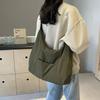 Bolsa de Ombro Feminina Tendência Tecido Macio Cor Sólida Estudante Primavera 2026 Estilo Casual Y2k Bolsas Grandes Bolsas Transversais para Mulheres