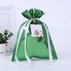 10 Pcs Christmas Drawstring Gift Bags Holiday Foil Gift Bags Reusable Xmas Gift Wrapping Bags for Gifts Presents Xmas Party Favors