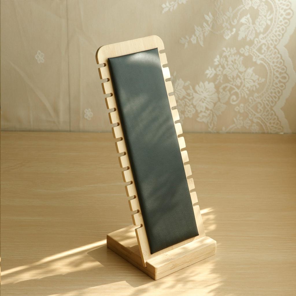 Wood Necklace Display Stand Large Capacity Pendant Bracelet Anklet Long Chain Jewelry Storage Rack Counter Showcase Prop