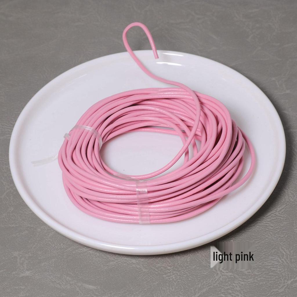 3MM Colored Leather Cord for DIY Jewelry: Round Leather Strip for Bracelet and Necklace Crafting