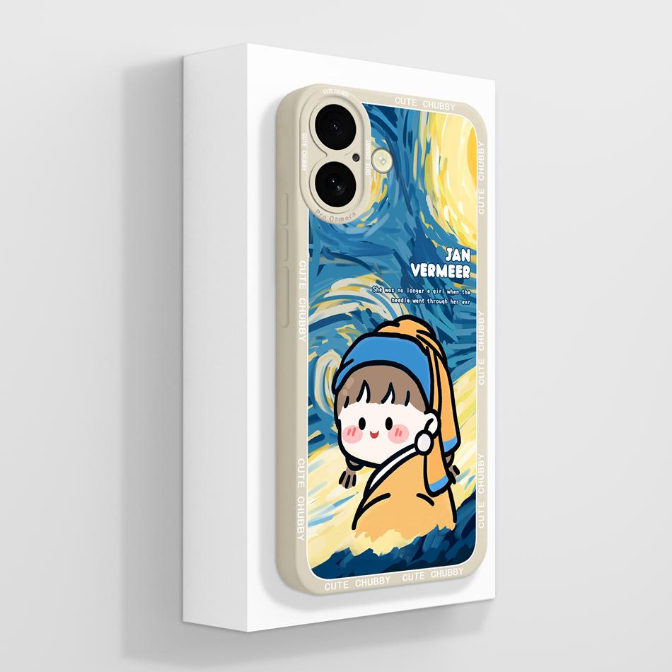 Cute Panda Case For iPhone 16 /16Plus/16Pro/16ProMax iPhone16+ Back Cover Sof Liquid Silicone Full Protection Bumper Funda Coque