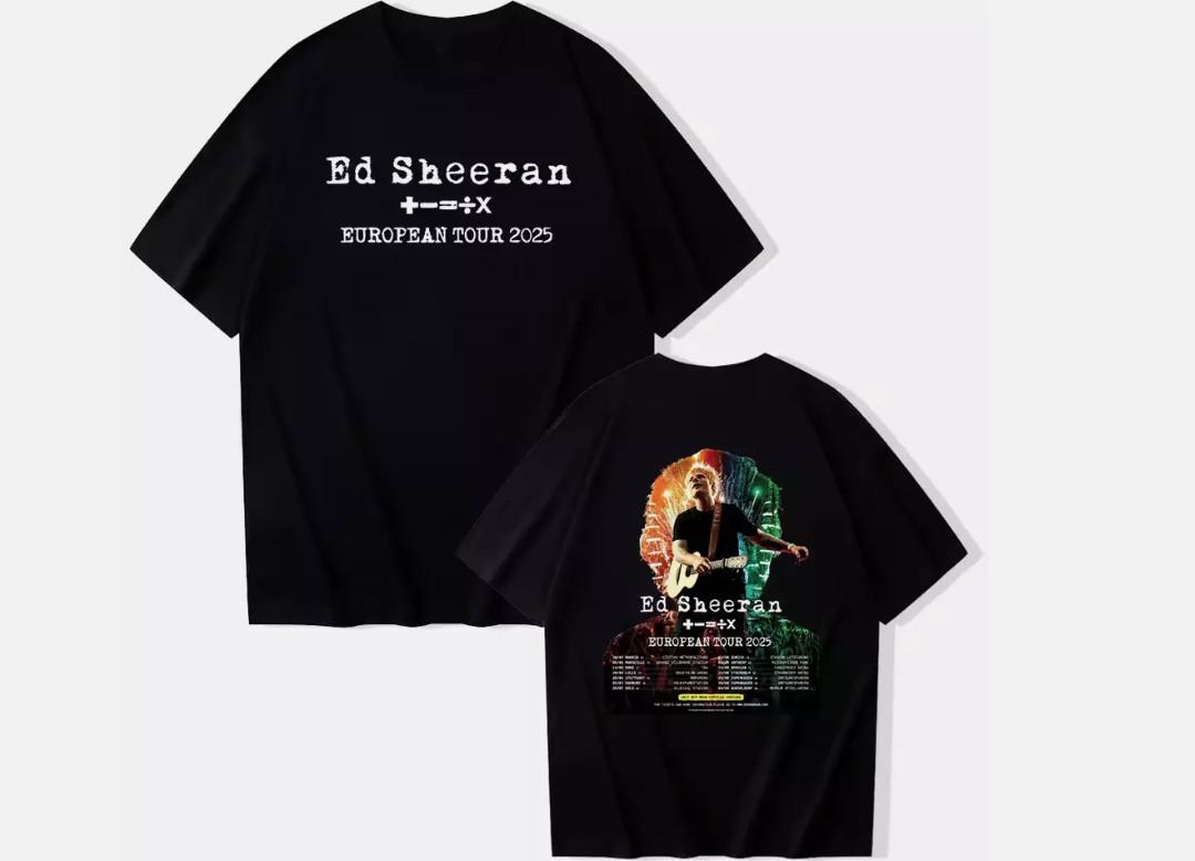 Ed Sheeran european tour 2026 T-Shirt For Fans S-5XL Double Sided S