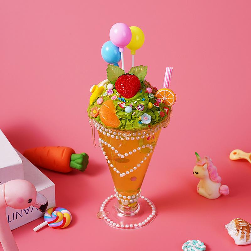 Kids' DIY Ice Cream Toy Set with Colored Clay & Crystal Mud