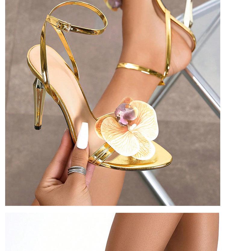 Women's 3D Floral Ankle Strap Stiletto Sandals - Fashion Party High Heels