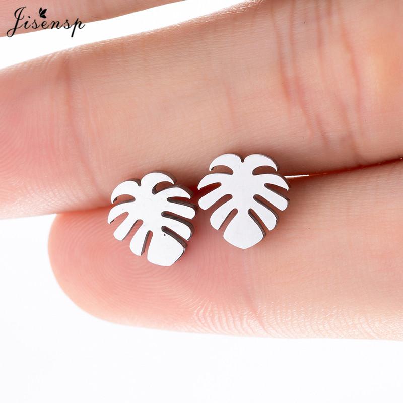

jisensp Fashion Bohemia Leaf Earrings for Women Cute Snowflake Cherry Mushroom Earings Korean Daisy Flower Studs black color
