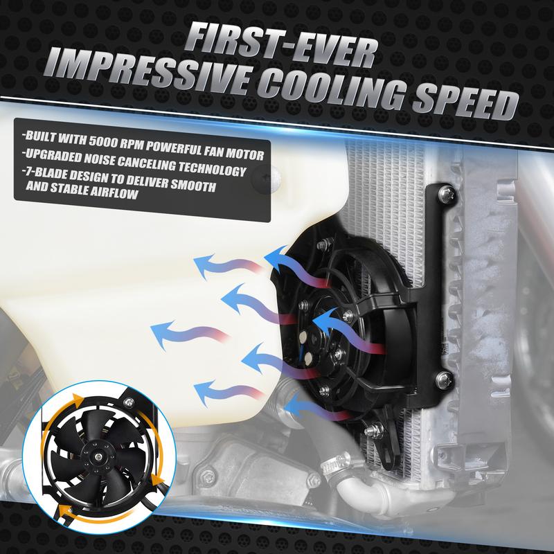 NICECNC For KTM TBI EXC 300 EXCF 350 SX 250 SXF 450 2024 2025 Electric Radiator Cooling Fan Set For Husqvarna TE300 GasGas EC300