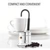 AEE4-1 Piece Spout Stovetop Italian Coffee Maker Enjoy Delicious Coffee In No Time Aluminum Alloy Silver