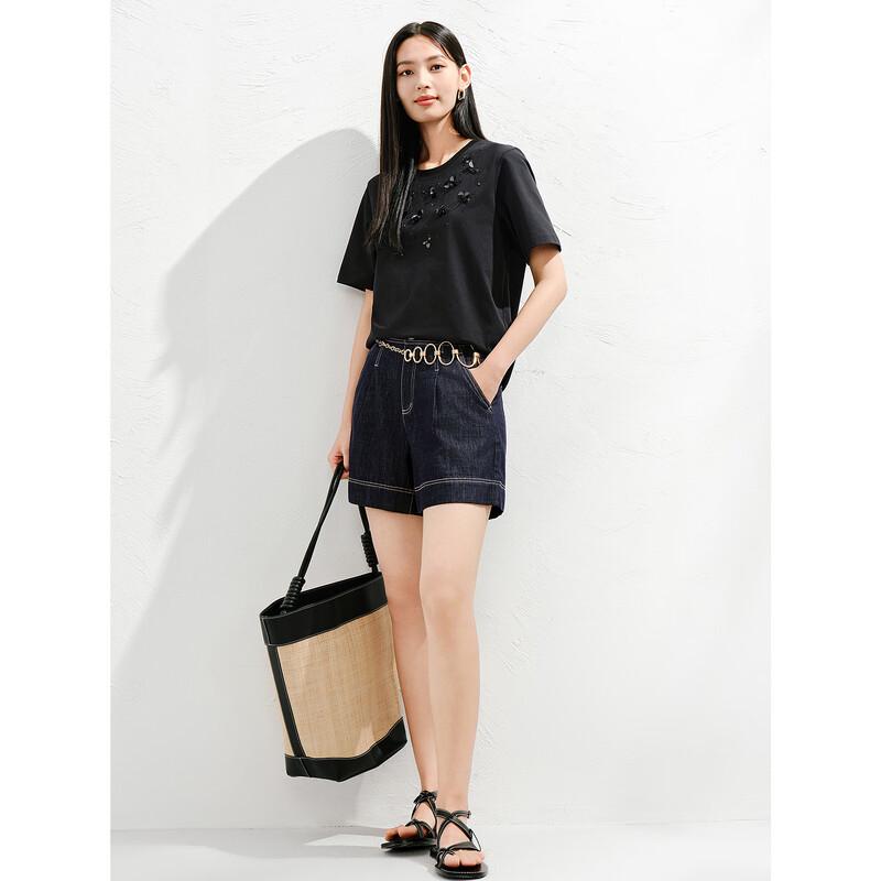 Jiusi Annakou Instant Cool 3D Beaded Short Sleeve T-shirt L