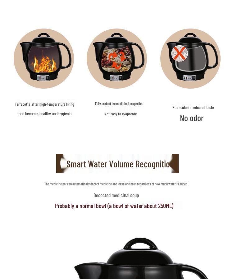 Siyang Jinhua A Electric Ceramic Medicine Kettle 3-5L - Automatic Boiling and Decoction