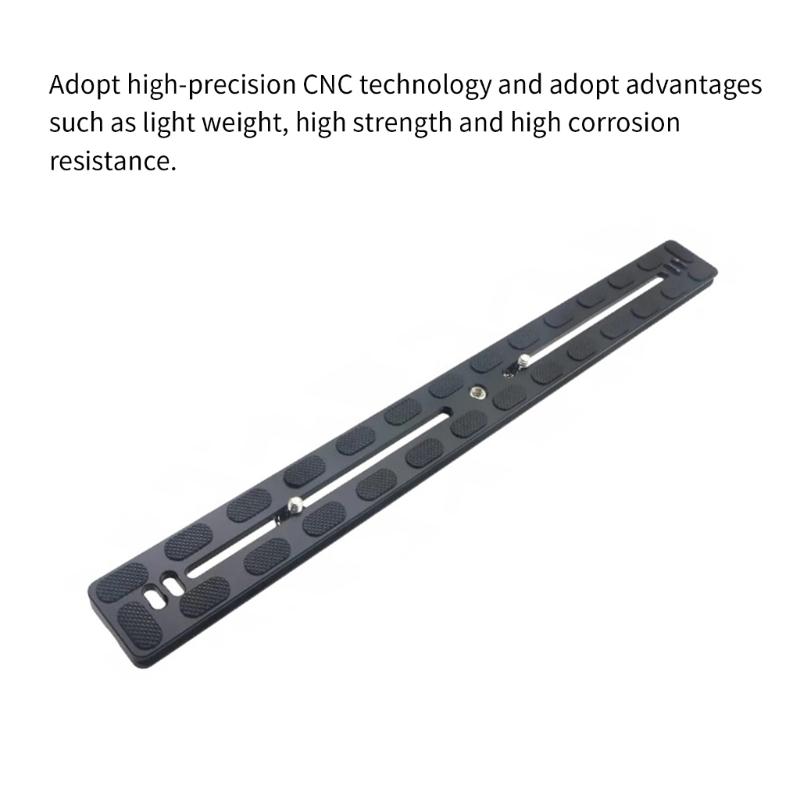 400mm Long Quick Release Plate with 28 Rubber Pad for Enhances Stability Camera Protections On Tripods for Two Cameras