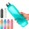 Sport-Wasserflasche mit Farbverlauf und Messskala, Auslaufsicher, Tragbar, Schmaler Hals, Verschließbar, BPA-freies PC-Material - Für Fitness