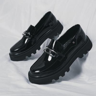Men's Platform Loafers Fashionable Large Size Foreign Trade New Men's Foot Cover Business Dress Shoes Glossy Wedding Shoes
