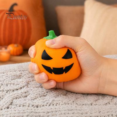Portable Stress Reliever Halloween Cartoon Pumpkin Ball, Squeeze Toy for Relieve Anxiety Relief Anxiety, Creepy Sensory Fidget Toy, Party Favors