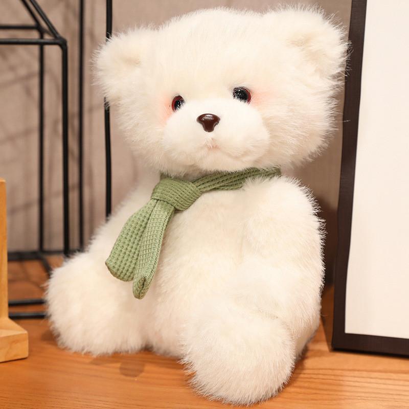 Scarf Teddy Bear Plush Toy Cartoon Stuffed Doll Bedroom Decoration Kids Gift