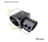 Aluminum Alloy Tee Pipe Clamp for Drone Landing Gear (16/20/25 to 25/30/40)