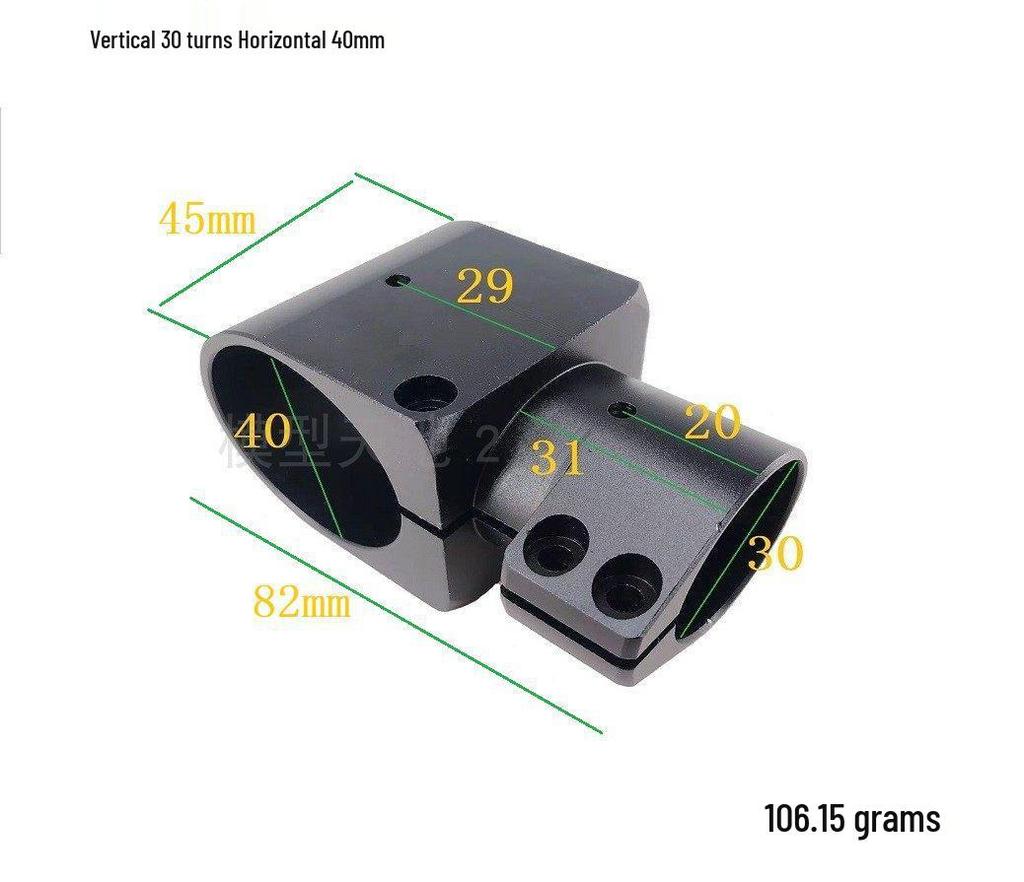 Aluminum Alloy Tee Pipe Clamp for Drone Landing Gear (16/20/25 to 25/30/40)