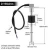 0-190 Ohm Fuel Float Sensor 125/175/225/250/275/500mm Water Level Sensor Oil Tank Level Sensors For 52mm Boat Car Gauge 12V/24V