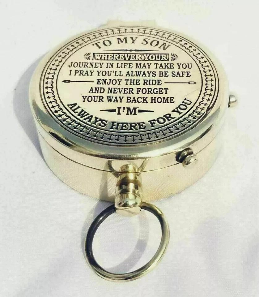 Brass Compass Gift To My Son/Nautical Gift for Son from Dad