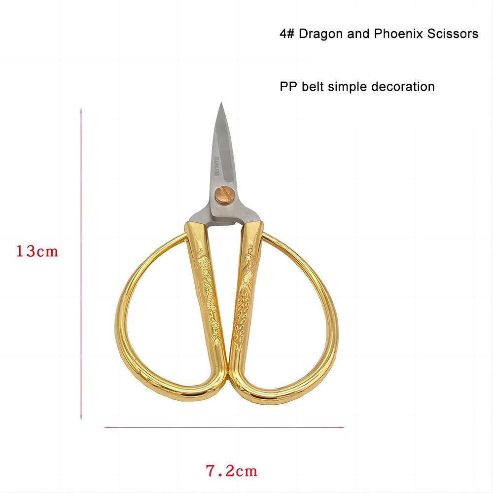 

Ножницы из нержавеющей стали «Дракон и Феникс» Бытовые ножницы из сплава золота для разрезания лент Свадебные принадлежности Китайский народный обычай