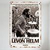 Vintage Levon Helm Black & White Drum Set Concert Tin Sign, Retro Aged Music Poster for Man Cave Bar Home Wall Decor