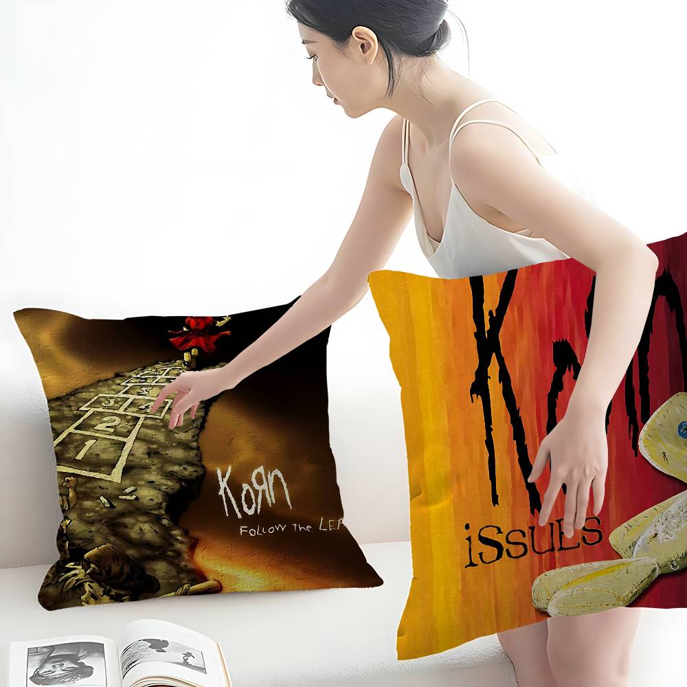 K-Korn Rock Band Personalized Pillow Dust Cover Bedroom Kids Party Decoration Pillowcase Birthday Children Gift