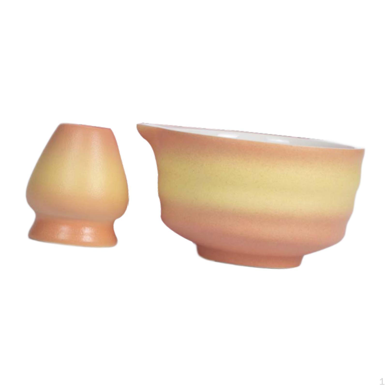 

Керамическая чаша для матча с носиком 350 мл, чайный набор для комнаты, офиса, дома, подарок Orange and Yellow