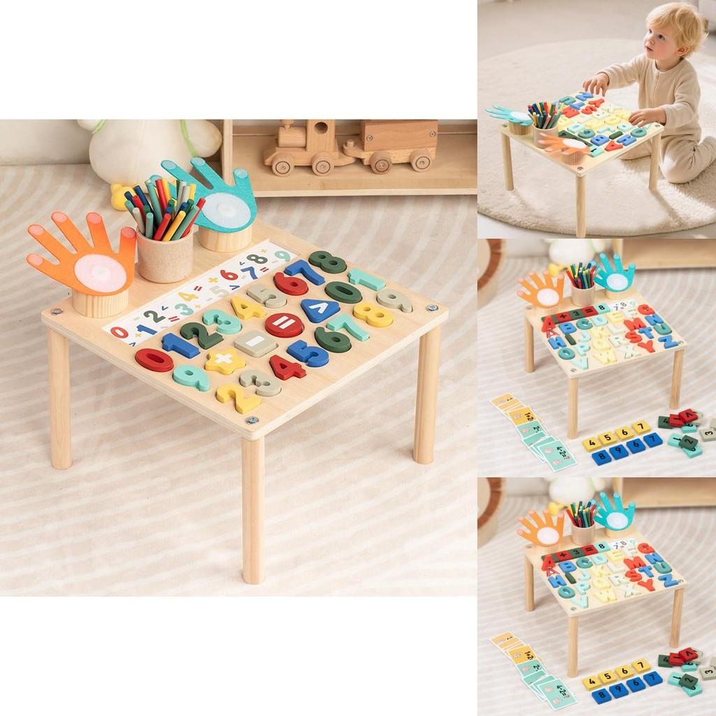 Educational Wooden Toy Blocks With Letter And Number Recognition For Toddler Learning Activities