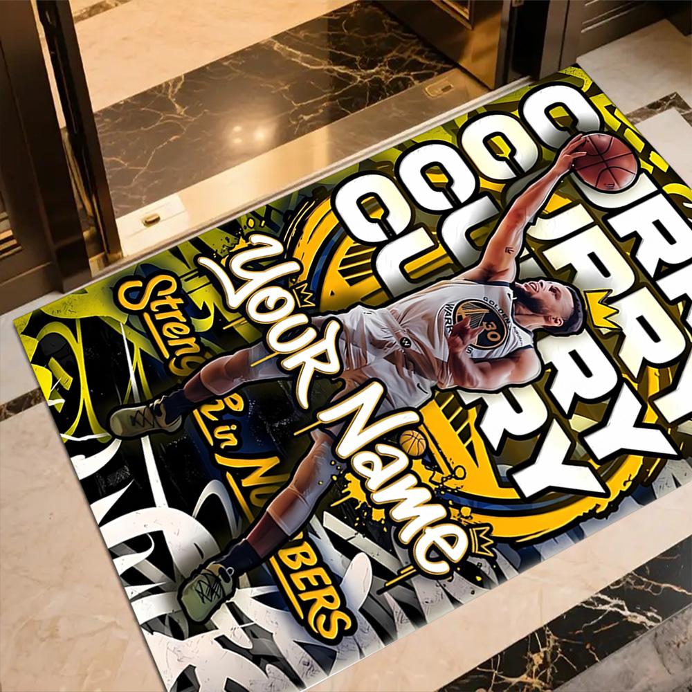 Golden State Curry Game Day Customized Name Floor Rug Office Rug Design for Hallway Study room Decorate room Dining Room Antislip Carpet