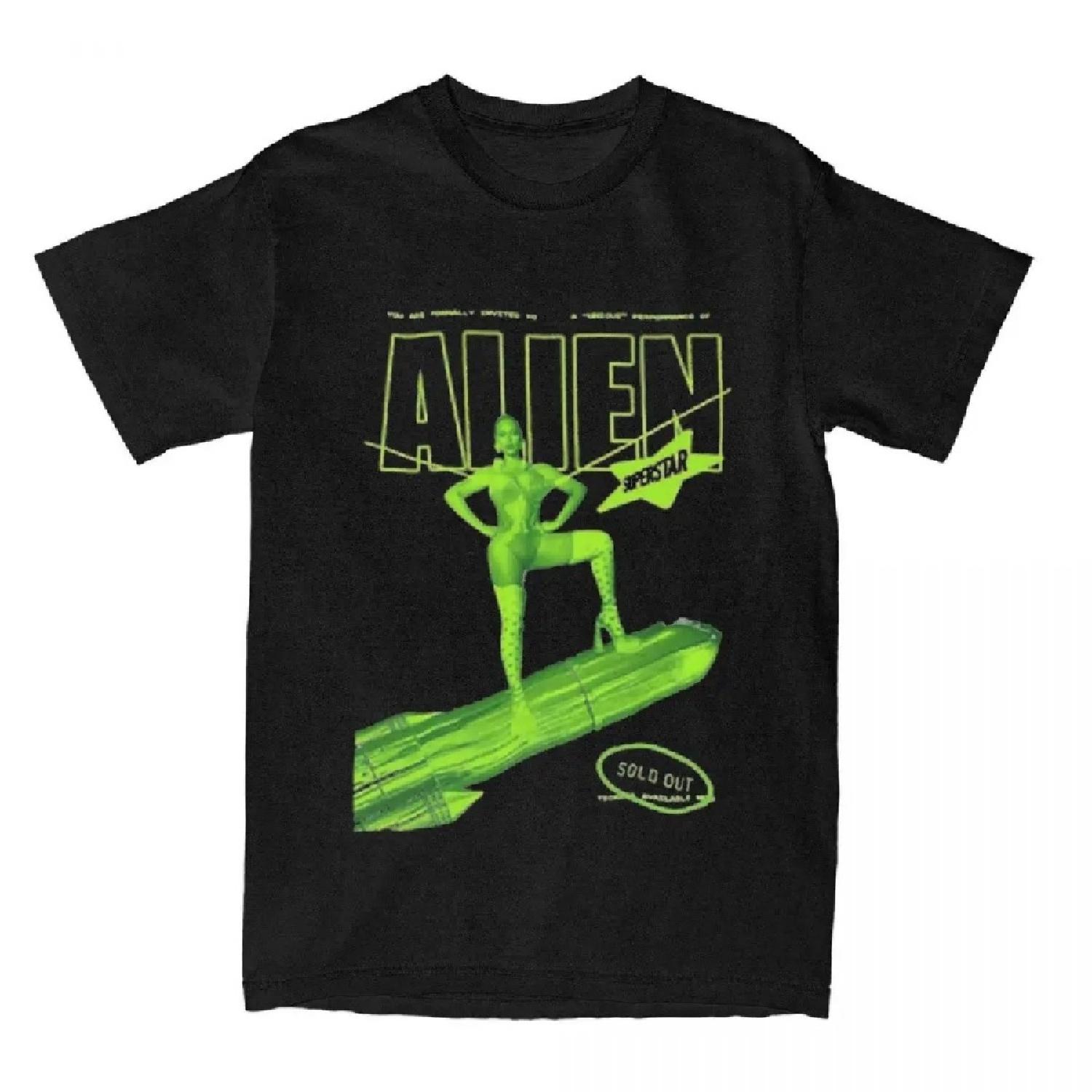 

Men Women Beyonce Renaissance World Tour Merch Alien Superstar T Shirts Stuff Cotton T-shirt Clothing Fashion Tees Summer XXXXXL чёрный